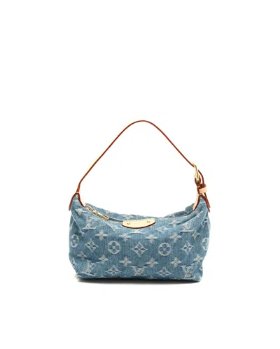 Pre-owned Louis Vuitton Monogram Denim Hills Pochette Bag In Blue