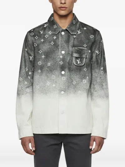 Pre-owned Louis Vuitton Monogram Denim Jacket In Gray