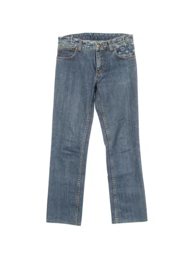 Pre-owned Louis Vuitton Monogram Denim Jeans In Blue