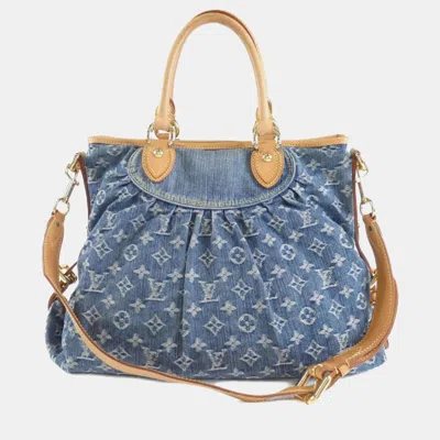 Pre-owned Louis Vuitton Monogram Denim Neo Cabby Gm Bag