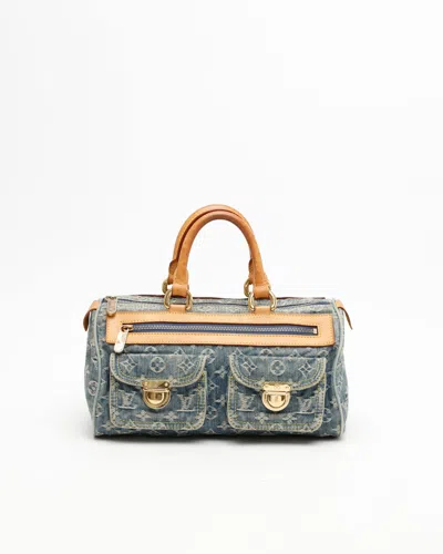 Pre-owned Louis Vuitton Monogram Denim Neo Speedy Bag In Blue
