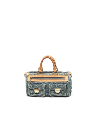 Pre-owned Louis Vuitton Monogram Denim Neo Speedy Bag In Blue