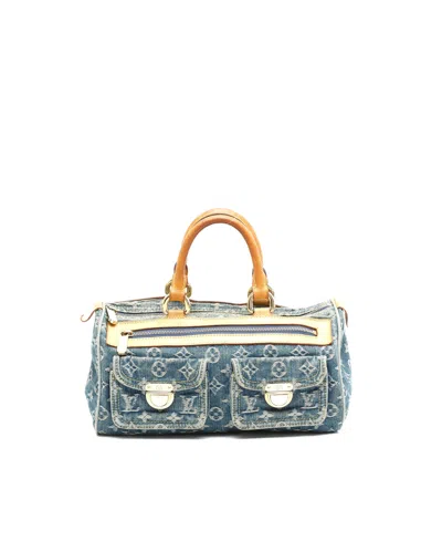 Pre-owned Louis Vuitton Monogram Denim Neo Speedy Bag In Blue