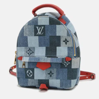 Pre-owned Louis Vuitton Monogram Denim Palm Springs Backpack