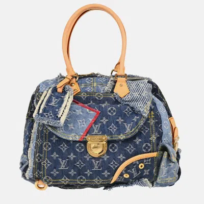 Pre-owned Louis Vuitton Monogram Denim Patchwork Bowly Shoulder Bag
