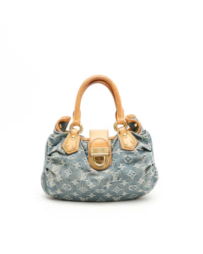 Pre-owned Louis Vuitton Monogram Denim Pleaty Handbag