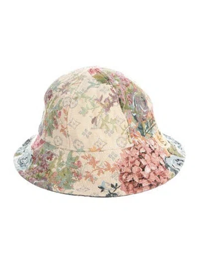 Pre-owned Louis Vuitton Monogram Denim Reversible Bucket Hat In Blue