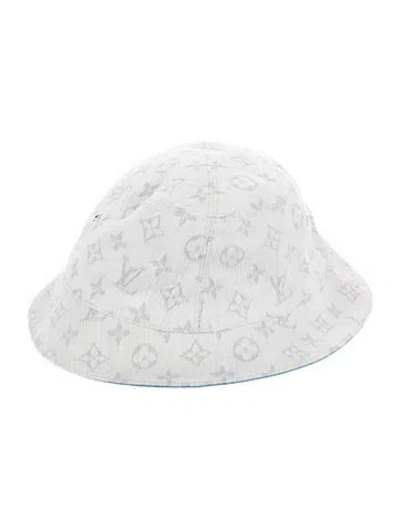 Pre-owned Louis Vuitton Monogram Denim Reversible Bucket Hat In Multi