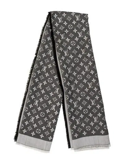 Pre-owned Louis Vuitton Monogram Denim Silk Shawl In Multi