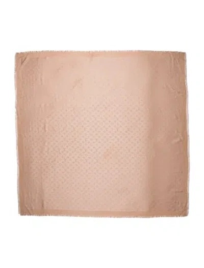 Pre-owned Louis Vuitton Monogram Denim Silk Shawl In Neutrals