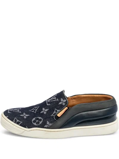 Pre-owned Louis Vuitton Monogram Denim Sneakers