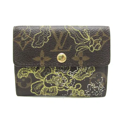 Pre-owned Louis Vuitton Monogram Dentelle Brown Gold Monogram Coin Purse/coin Case ()