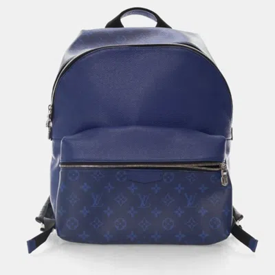 Pre-owned Louis Vuitton Monogram Discovery Backpack In Blue
