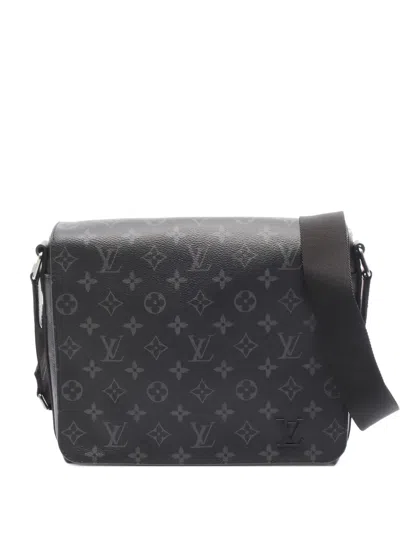 Pre-owned Louis Vuitton Monogram District Pm Shoulder Bag In Black