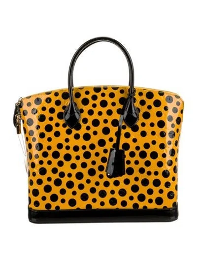 Pre-owned Louis Vuitton Monogram Dots Infinity Lockit Mm In Yellow
