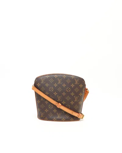 Pre-owned Louis Vuitton Monogram Drouot Crossbody Bag In Brown
