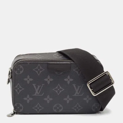 Pre-owned Louis Vuitton Monogram Eclipse Alpha Wearable Wallet In Black