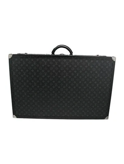 Pre-owned Louis Vuitton Monogram Eclipse Alzer 80 In Black