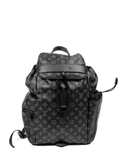 Pre-owned Louis Vuitton Monogram Eclipse Backpack In Black