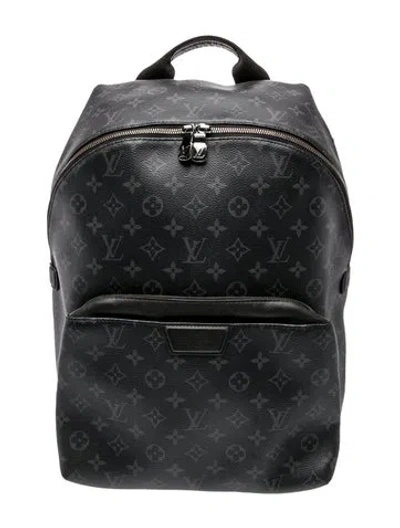 Pre-owned Louis Vuitton Monogram Eclipse Backpack In Black