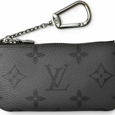 Pre-owned Louis Vuitton Monogram Eclipse Black Gray Monogram Eclipse Coin Purse/coin Case () In Black, Gray