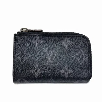 Pre-owned Louis Vuitton Monogram Eclipse Black Monogram Eclipse Coin Purse/coin Case () In Black, Monogram Eclipse