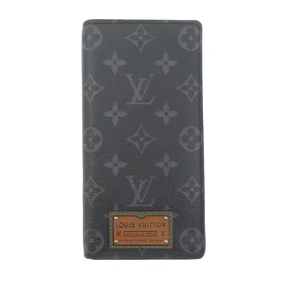 Pre-owned Louis Vuitton Monogram Eclipse Black Monogram Eclipse Long Wallet (bi-fold) ()