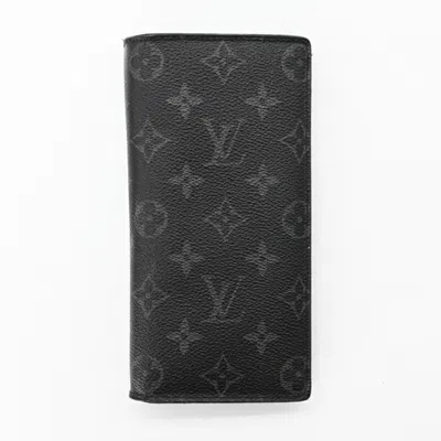 Pre-owned Louis Vuitton Monogram Eclipse Black Monogram Eclipse Long Wallet (bi-fold) ()