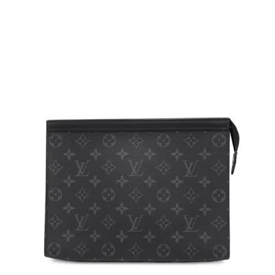 Pre-owned Louis Vuitton Monogram Eclipse Black Noir Monogram Eclipse Clutch Bag Pochette ()