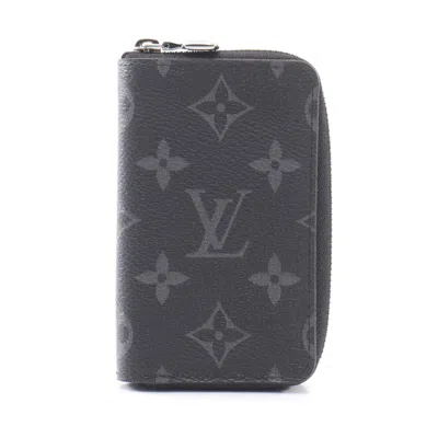 Pre-owned Louis Vuitton Monogram Eclipse Black Pvc Coin Purse/coin Case ()