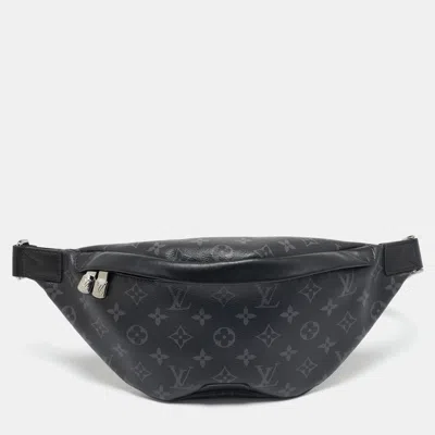 Pre-owned Louis Vuitton Monogram Eclipse Canvas Discovery Pm Bumbag In Black