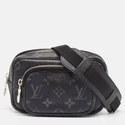 Pre-owned Louis Vuitton Monogram Eclipse Canvas Outdoor Pouch In Black