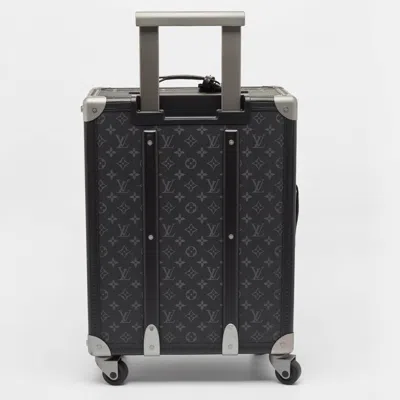 Pre-owned Louis Vuitton Monogram Eclipse Canvas Rolling Trunk In Black
