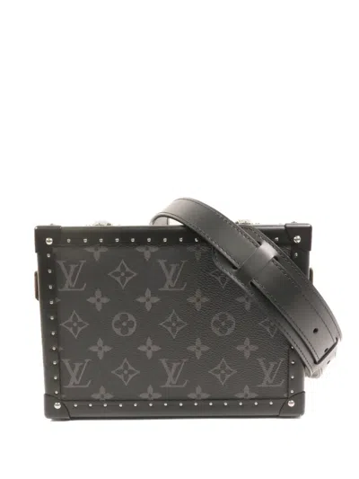 Pre-owned Louis Vuitton Monogram Eclipse Clutch Bag In Black