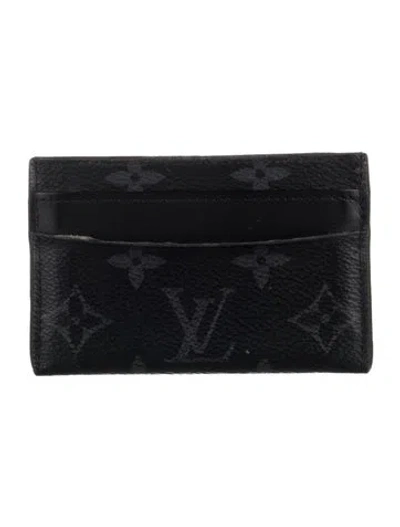 Pre-owned Louis Vuitton Monogram Eclipse Coated Canvas Card Holder In Multi