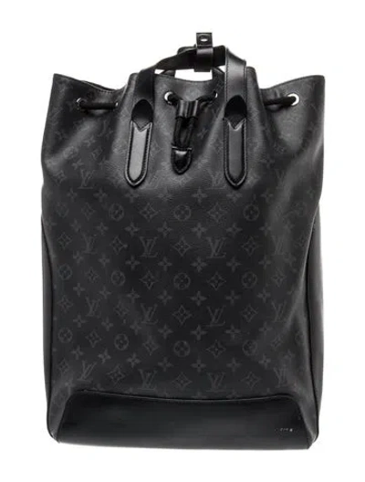 Pre-owned Louis Vuitton Monogram Eclipse Explorer Backpack In Black
