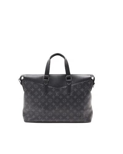 Louis Vuitton Monogram Eclipse Explorer Briefcase In Black