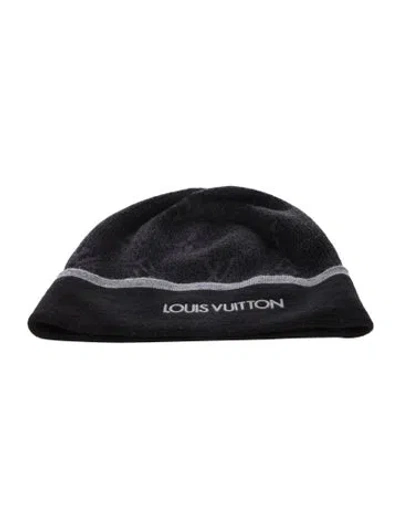 Pre-owned Louis Vuitton Monogram Eclipse Hat In Black