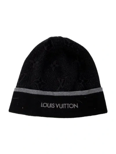 Pre-owned Louis Vuitton Monogram Eclipse Hat In Black/grey