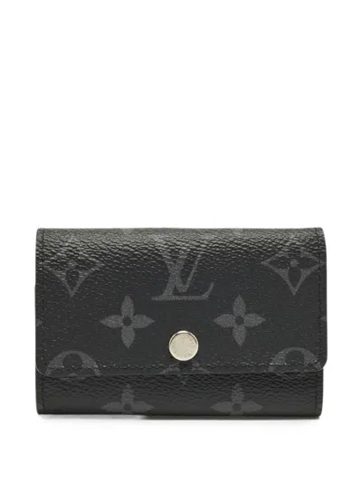 Pre-owned Louis Vuitton Monogram Eclipse Key Holder In Black