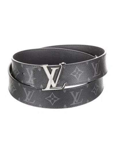Pre-owned Louis Vuitton Monogram Eclipse Leather Waist Belt In Black/grey