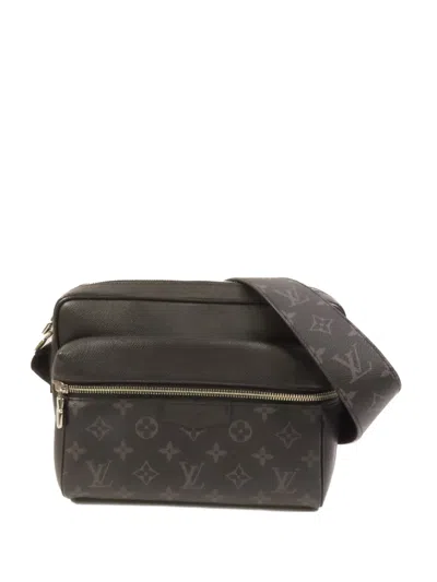 Pre-owned Louis Vuitton Monogram Eclipse Messenger Pm Voyager Messenger Bag In Black