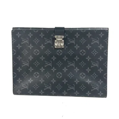 Pre-owned Louis Vuitton Monogram Eclipse Monogram Eclipse Clutch Bag Document Case () In Multi