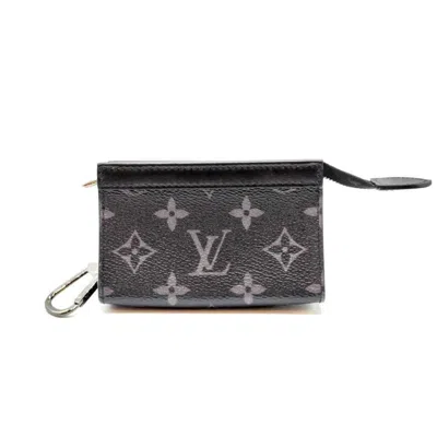 Pre-owned Louis Vuitton Monogram Eclipse Monogram Eclipse Coin Purse/coin Case () In Black