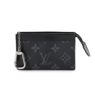 Pre-owned Louis Vuitton Monogram Eclipse Monogram Eclipse Coin Purse/coin Case () In Black