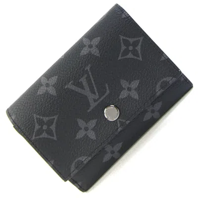 Pre-owned Louis Vuitton Monogram Eclipse Monogram Eclipse Wallet (tri-fold) () In Black