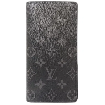 Pre-owned Louis Vuitton Monogram Eclipse Noir Monogram Eclipse Long Wallet (bi-fold) () In Multi