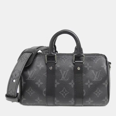 Pre-owned Louis Vuitton Monogram Eclipse Reverse Keepall Xs Boston Bag
