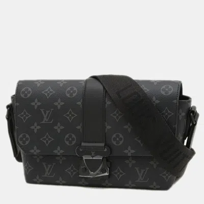 Pre-owned Louis Vuitton Monogram Eclipse S-cape Messenger Bag In Black