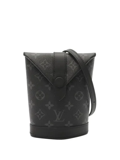 Pre-owned Louis Vuitton Monogram Eclipse Shoulder Bag In Black